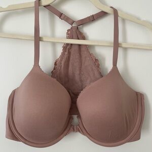 Victoria’s Secret Body by Victoria Racerback Demi Bra w Lace Detail, Nude, 36D